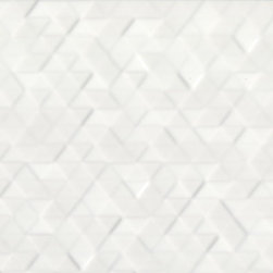 Spatial Triangle White Gloss Insert Rect - Wall & Floor Tiles