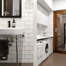 bathroom with laundry