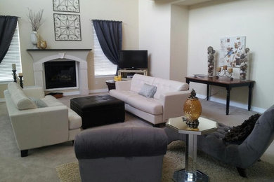 Inspiration for a transitional home design remodel in Denver