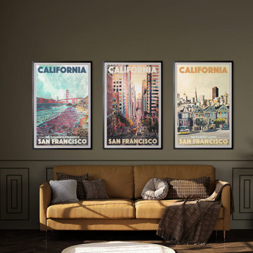 Artists designed Vintage Inspired Travel Posters