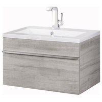 Trough Collection 24" Wall Mount Modern Bathroom Vanity