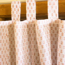 Red Cotton Curtains - Windows And Doors