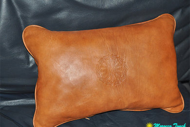 Moroccan Leather pillow 45 x 30 (cm)