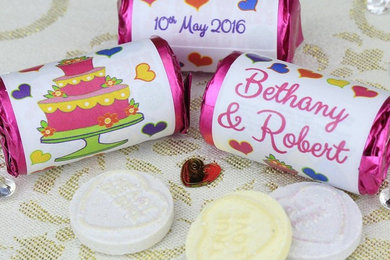 Personalised Wedding Favour Love Heart Sweets