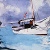 Fine Art Murals Fishing Boats  - 30 Inches W x 19 Inches H