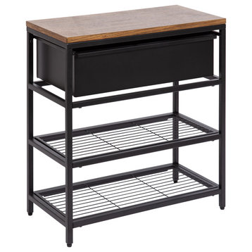 Randall Storage Table, Rustic Brown/Black, 24"x12"x26"