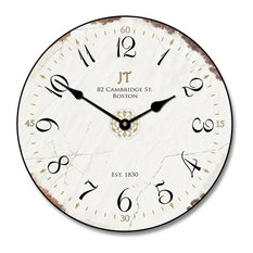 JT Vintage White Clock, 24"