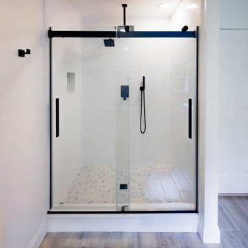 Redesigned shower space with 3 head shower system