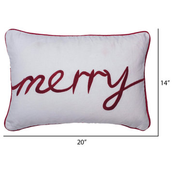 Vickerman QTx17441 Decorative 14"x20" Merry Pillow