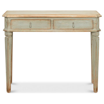 Cora Console Table With Drawers Sage