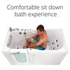 Ella Shak 36"x72" Air + Hydro + Foot Massage Walk-In tub, Outward Door, 2 Drains, 5 Piece Fast Fill Faucet, Left Drain Heated Seat