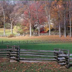 Custom Stacked Rustic Rail - Home Fencing And Gates