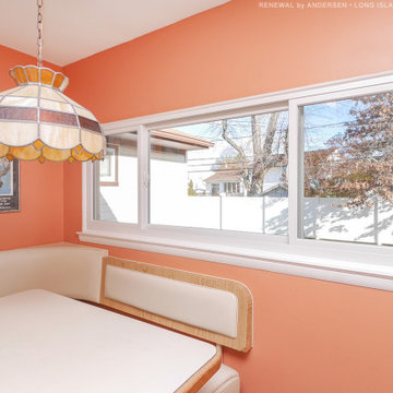Large Sliding Window in Bright Retro Dinette - Renewal by Andersen Long Island