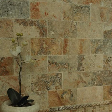 Elegant Mexican Bathroom Travertine Tile