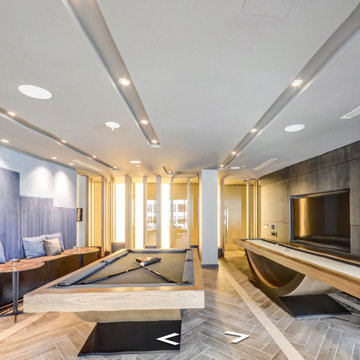 Contemporary Pool Table and Shuffleboard Tables (Theseus)