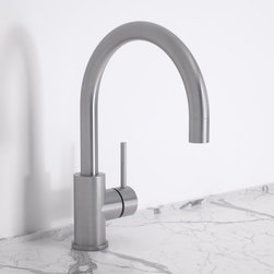 Giro Brushed Stainless Single Lever Kitchen Mixer Tap - Kitchen Taps
