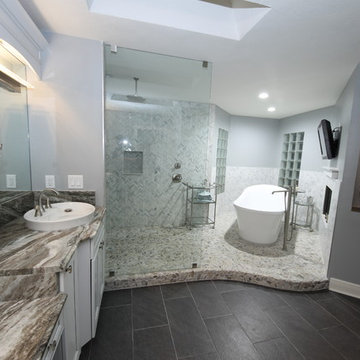 Eastridge Master Bath Tub and Shower Area After