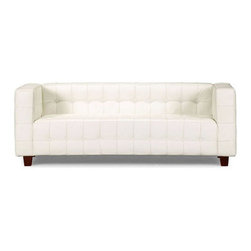 Tufted Club Sofa-White - Products
