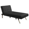 Atwater Living Eliva Chaise Lounger, Black