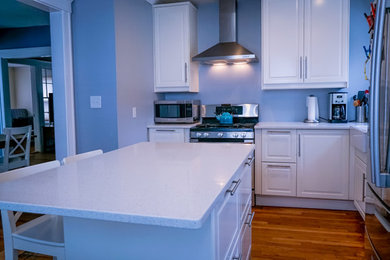 Inspiration for a contemporary kitchen remodel in Boston
