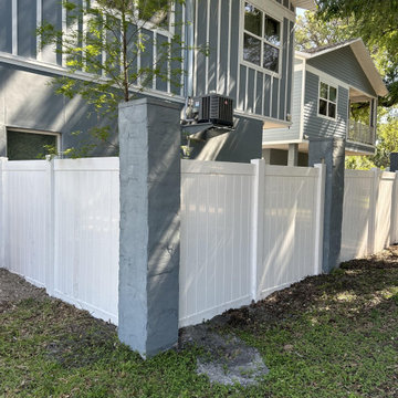 Fence Makeover: Wood to Vinyl