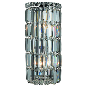 Royal Cut Clear Crystal Maxim 2-Light Crystal Wall Sconce