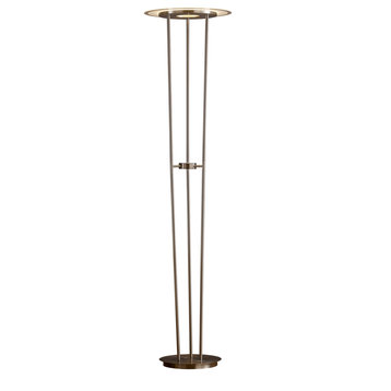 Artiva USA Luciano LED 40W Torchiere Floor Lamp Touch Dimmer, 72", Satin Nickel