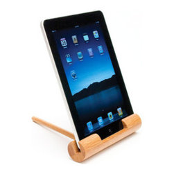 Stylish Bamboo iPad Stand - Storage And Organization