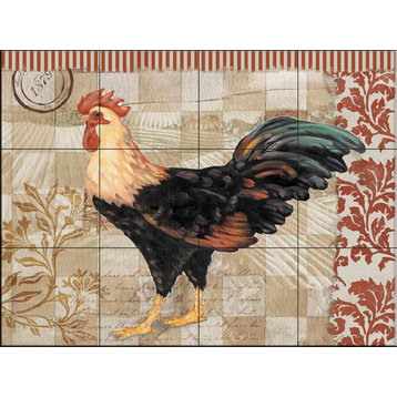 Tile Mural, Bergerac Rooster V by Paul Brent