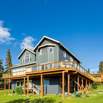 Treeline Greehouse and Deck Overlooking Anchorage, Alaska