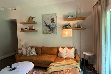 Inspiration for a french country family room remodel in Nashville