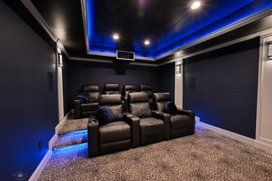 Home theater - contemporary home theater idea in DC Metro