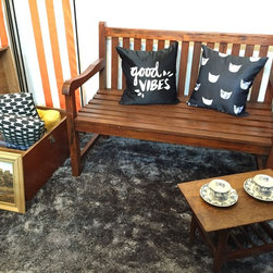 Rustic Outdoor Wooden Bench - Furniture