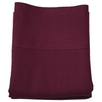 Linen Pillowcase Set of 2, Malbec 31"x20" Standard and Queen Size Pillows