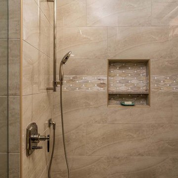 Master Bathroom Shower with Kohler Fixtures and Hardware