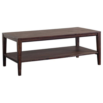 Hawthorne Collections Solid Sheesham Wood Coffee Table - Gray