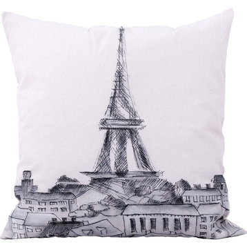 Dimond Home 7011-1308 Parisian Cityscape Pillow
