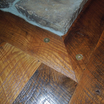 Reclaimed barnwood floor