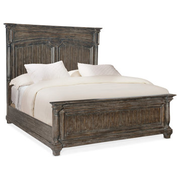 Hooker Furniture 5961-90266-KING-PANEL-BED Traditions King Wood - Maduro