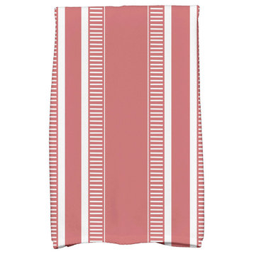 18"x30" Dashing Stripe Stripe Print Kitchen Towel, Orange, Coral