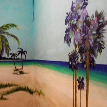 Mural in a 2' wide bathroom!!!