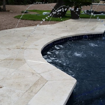 Mediterranean Style Estate Pool (Huntington)