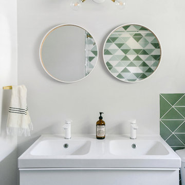 Chase Daniel's Triangle Tile Bathroom