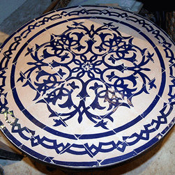 Blue Vines Round Table - Products