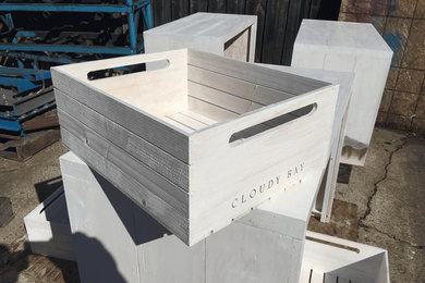 Cloudy Bay Lime washed boxes