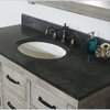 Rustic Fir Single Sink Vanity, Gray, Driftwood With Limestone Top, 48"