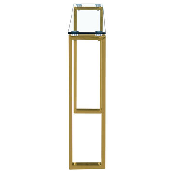 Narrow Gem Gold Console Table