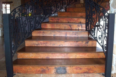 Design ideas for a traditional staircase in Mexico City.