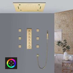 Led Musical Shower System With Hand Shower, Style 6- Touch Panel - Showerheads And Body Sprays