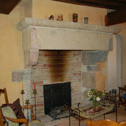 Firebox Stone inserts Herringbone & More (Mediterranean Style) - Indoor Fireplaces